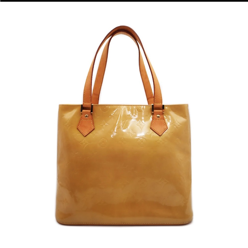 Authentic Louis Vuitton Vernis Houston Tote – Rare Noisette / Gold